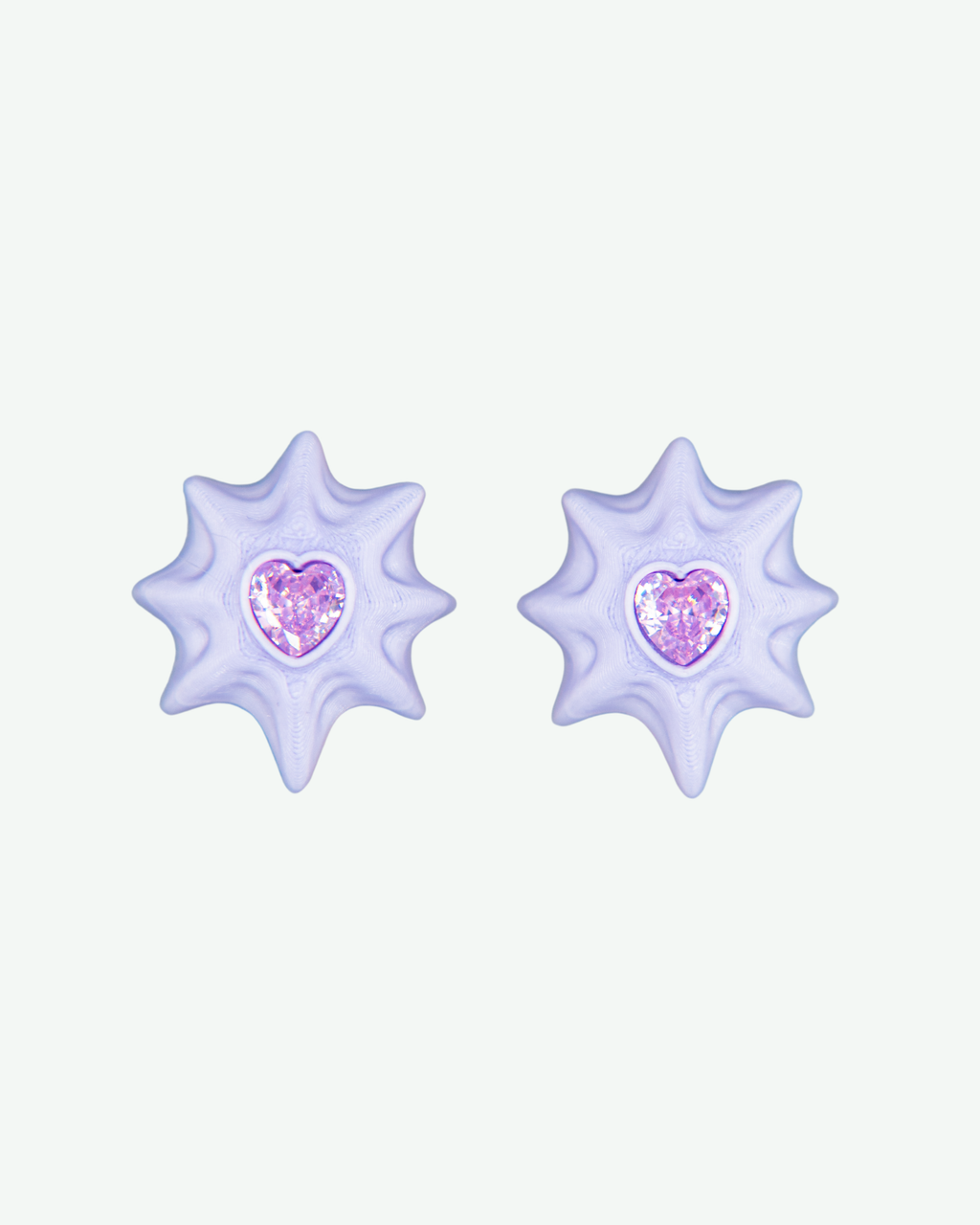 Star and heart - earrings